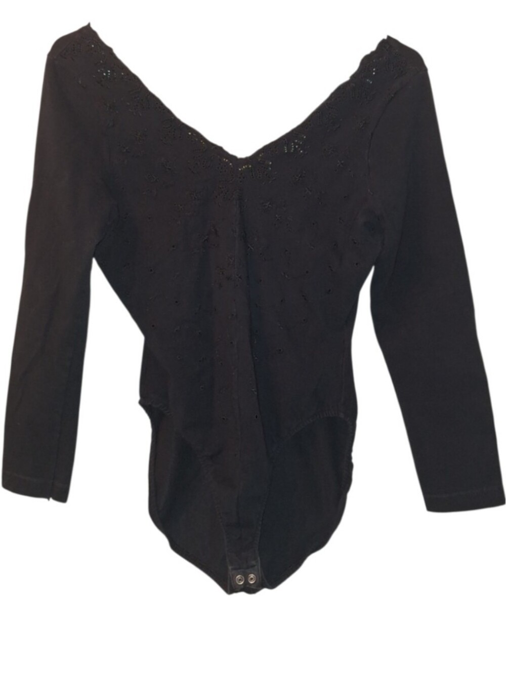 The Limited Black Long-Sleeve One-Piece Bodysuit Size M